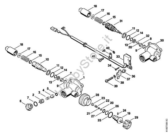 Unità  regolatrice di sicurezza Idropulitrice elettrica (RE) RE 260 K della marca STIHL